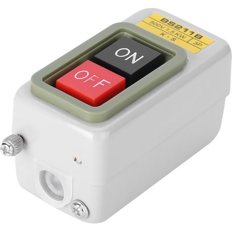 Interrupteur marche/arrêt à bouton-poussoir triphasé autobloquant 220 V/380 V CA BS211B (1/5)