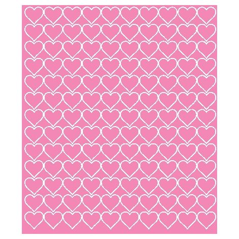 Adesivi a forma di cuore per San Valentino, 2 cm, 130 pezzi, rosa lucido