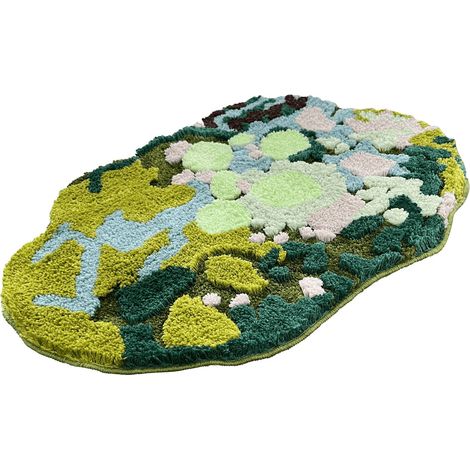 Tapis de bain moelleux antidérapant et résistant aux taches, tapis de sol doux pour chambre ou salon (1/5)