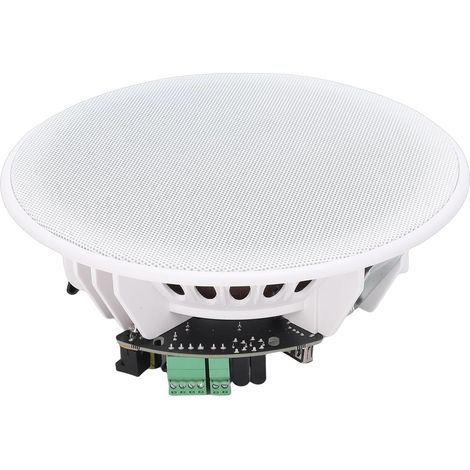 Système de Haut-parleurs Domestiques à Montage encastré, Haut-Parleur Bluetooth Actif au Plafond de 60 W avec Amplificateur Numérique de Classe D intégré (White) (1/5)