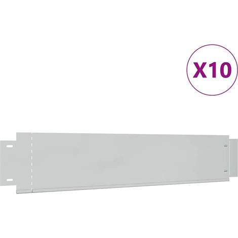 Pannelli Recinzione per Prato 10 pz Acciaio Zincato 100x20 cm (1/5)