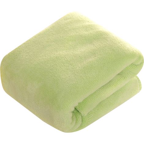Chiffon de nettoyage en microfibre, non abrasif, réutilisable et lavable, 30x40cm, vert clair avec crochet, lot de 2. (1/5)