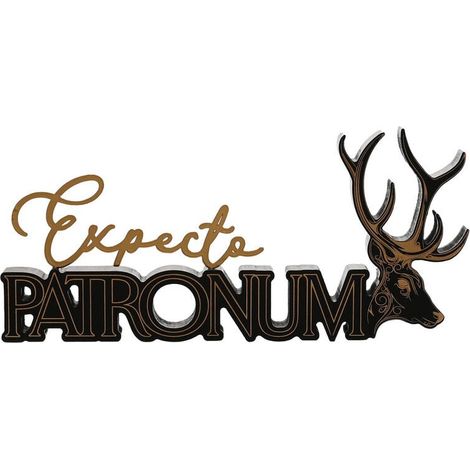 Targa in Legno Harry Potter Expecto Patronum 15x25cm Blu Peraga Christmas