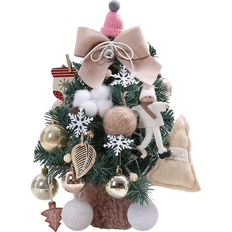 Petit sapin de Noël lumineux à LED, mini décoration de bureau (1/5)