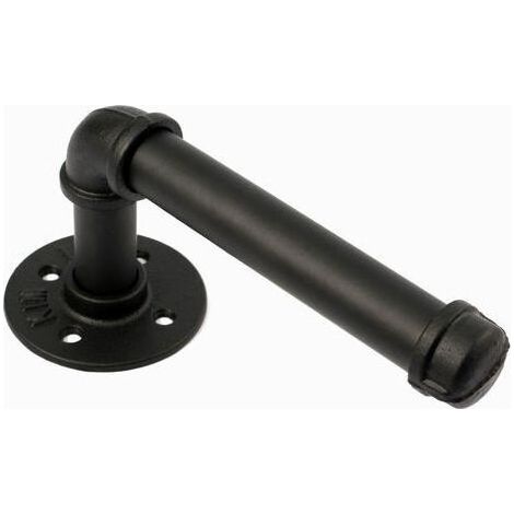 FENOPLASTICASupport De Rouleau De Papier Tuyau En Métal Noir 20 Cm Pour Salle De Bains De Toilettes (1/5)