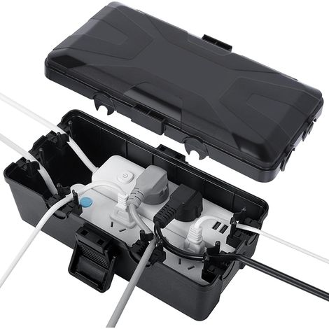 Boite Etanche Electrique Exterieur, IP54 (26.1x15x9.4cm) Extérieur Boîte de Câblage étanche, Boitier Etanche pour Protéger les Prises Multiples (1/5)