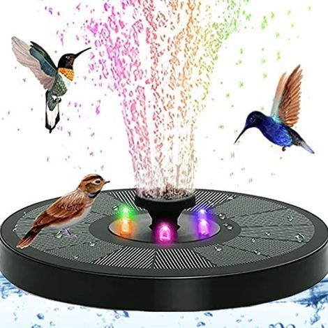 Fontaine solaire flottante avec pompe à eau et LED (1/5)