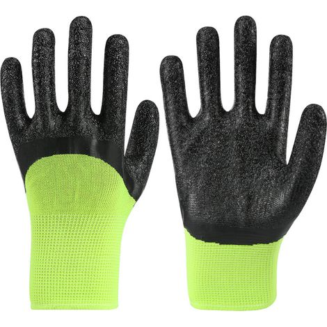 Sicherheitshandschuhe, abriebfeste Handschuhe, rutschfeste Handschuhe, Arbeitshandschuhe - 12 Paar, Strickhandschuhe, weicher Griff, geeignet für Männer und Frauen, geeignet für allgemeine Arbeiten, g