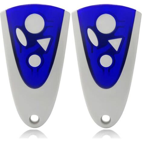 Lot de 2 télécommandes pour porte de garage Novoferm Novotron 502 MAX43-2 Novotron 512 MIX43-2 433.92 MHz - Lot de 2 émetteurs portatifs universels - 433 MHz