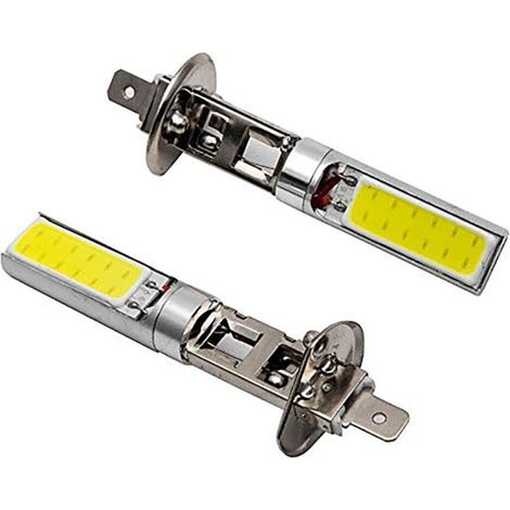 YMYNY Ampoules de phare  H1, feux de jour 2PCS COB LED, feux de brouillard de véhicule, lumière blanche