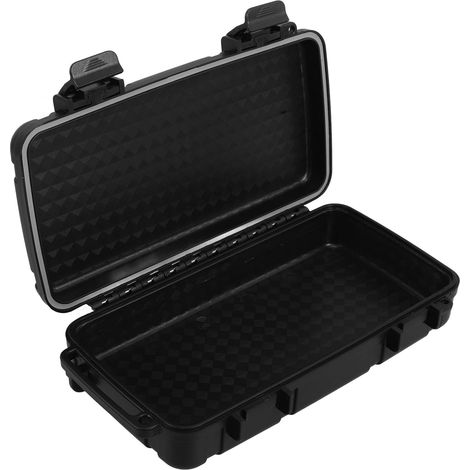 Petite Boîte Rigide à Outils Portable Étanche en Pp Noire Intérieur Rembourré, Compartiments Diy, Format Transportable pour Voyage et Usage Extérieur (1/5)