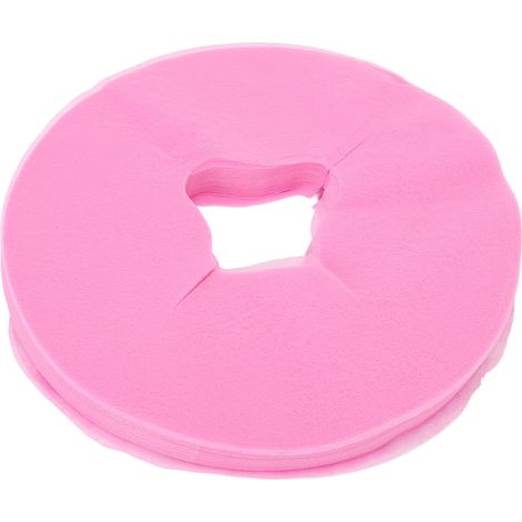 100 Pièces Caches Visage Jetables à Trou Rond en Tissu Rose pour Salon et Maison (1/5)