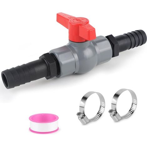 Robinet à boisseau sphérique avec raccord PVC 1 vanne d\'arrêt 1" (32 mm), 2 douilles 25 mm (1/5)
