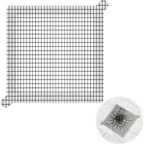 30 Pièces Drainer Les Cheveux Autocollants Jetables de Maille de Drain de Douche 6 Pouces Autocollants de Plancher Carré Filtre Évier Crépine de Salle de Bain (1/5)