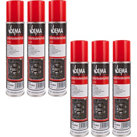 6x Unterbodenschutz Spray schwarz 400 ml Steinschlagschutz Hohlraumversiegelung (1/5)