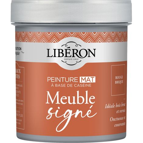 Peinture meuble à base de caséine LIBERON Rouge brique mat 500 ML (1/4)