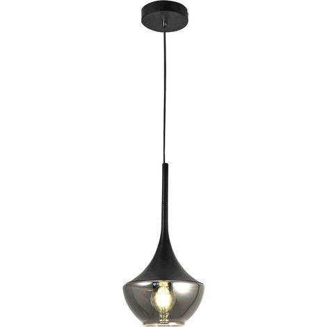 Suspension Apollo En Métal Et Verre Soufflé Noir - Design Moderne, Douille E27, Structure Orientable 2000 Mm, Idéale Pour L'Éclairage Intérieur (1/3)
