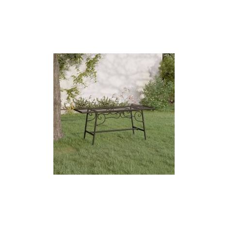 Banc tour d'arbre 110cm Noir Acier (1/5)
