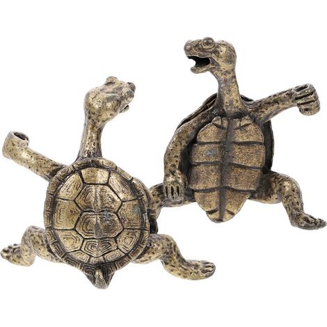 Brûleur d'encens en métal, en forme de tortue, décoration intérieure, lot de 2 (1/5)