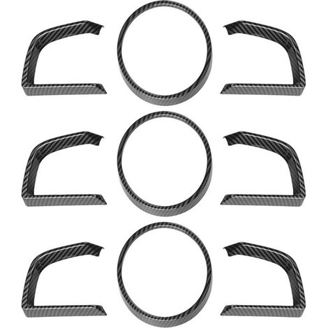 9 inserti in fibra di carbonio per la copertura del cruscotto interno della BMW Serie 3 Axela 2014-2018