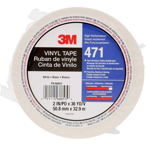 3M 471W50IW cinta adhesiva blanca 33 metros 50 milímetros