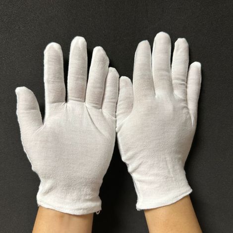 Gants En Coton Blanc - Épais Et Respirants - Pour Jardinage Conduite Inspection - Taille M À Xxl - Lot De 1 Paire (1/5)