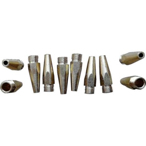 10pcs For Sandblaster Gun Replacement Metal Tip Nozzle For Spray Gun Kit Fk (1/2)