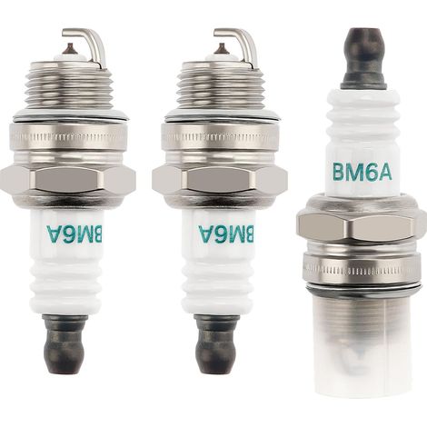 5 Pièces Bougies d'allumage L7T, Tondeuse Bougie d'Allumage, Bougie d'allumage Borne Solide Remplacer BM6A / L7T, Bougie d'allumage pour Moteur à Deux Temps, pour Tondeuse à Gazon Moteurs (1/5)