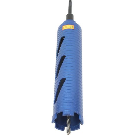 Foreuse à carottes diamant 63 mm filetage 5/8-11 perçage sec et humide béton et brique ensemble 5 pcs avec mèche centrage clé hexagone lame et rondelle (1/5)