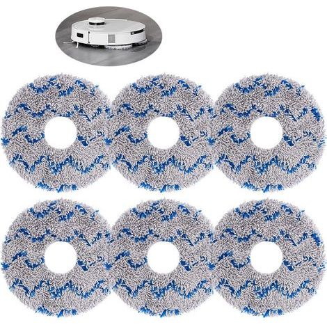 Diametro esterno 13,5 cm, diametro interno 3,5 cm, set di 6 panni di ricambio blu per Ecovacs T20, T20pro, T20max, T20 MAX PLUS, T20 PRO PLUS Accessori per aspirapolvere, mop (1/4)