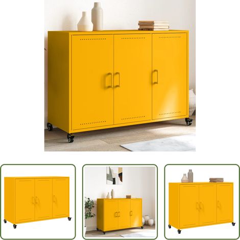 Stahl -  Sideboard Senfgelb 100,5x39x72 cm Stahl (1/5)