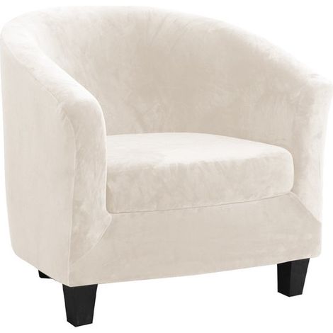 Housse de canapé souple avec accoudoirs, housse pour canapé une place, haute élasticité, texture agréable, ensemble deux pièces (housse de canapé + housse de coussin d'assise), coloris (1/5)