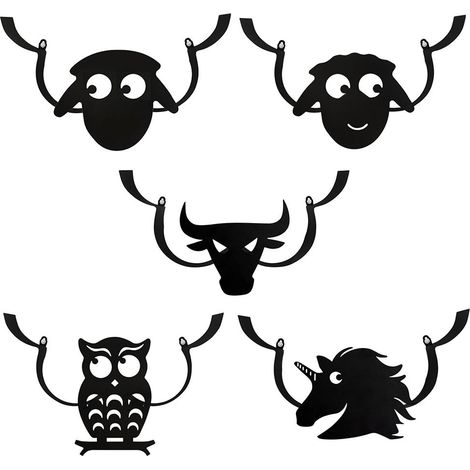 Porte-Rouleau pour Papier toilette Support mural en Fer Décoration Animal - ManoMano, Noir/Blanc, Mat, 1 Rouleau, pour Cuisine ou Salle de Bain (1/5)
