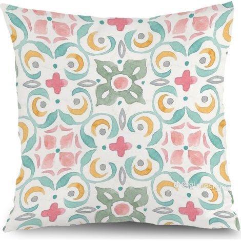Housse de coussin carreaux décoratifs,décoration canapé,40×40cm (1/5)