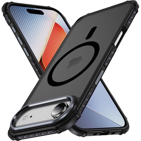 Funda protectora para iPhone Air, funda mate, para MagSafe, acabado mate con marco negro. (1/5)