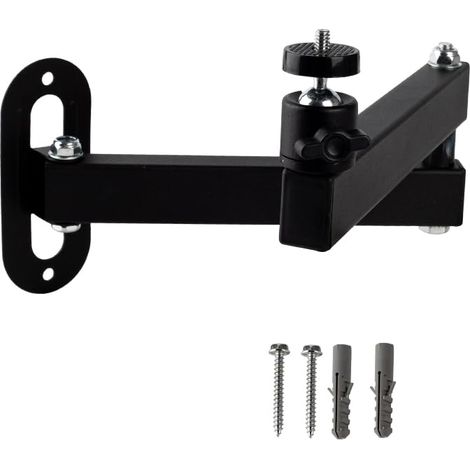 Supporto da parete pieghevole per proiettore, universale, per soffitto o parete, supporto verticale per proiettore con vite da 1/4 di pollice
