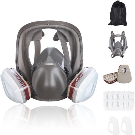 Maschera antigas antiappannamento 16 in 1, respiratore a pieno facciale, respiratore per verniciatura industriale a spruzzo, filtro di sicurezza per il lavoro, protezione dalla formaldeide (1/3)