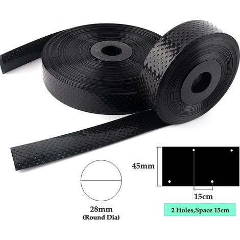 (Espacement de 2 trous : 15 cm - 1 pouce - 200 m) 200 m/rouleau de ruban d'irrigation goutte à goutte à micro-aspersion de 28 mm (1 pouce) de diamètre, sous membrane, pour arrosage de serres, avec 2/3 (1/5)