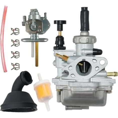 LT80 Carburateur avec collecteur d'admission/interrupteur de carburant robinet pour Suzuki LT 80 Quadsport ATV Carb 1987-2006 Remplace 13200-40B00, 13200-40B10 (1/5)
