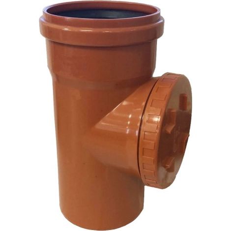 BRAGA 87  ° CON TAPPO ISPEZIONE AD INNESTO IN PVC CON GUARNIZIONE -  EE ¸100  RAL 8023