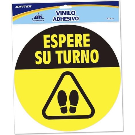 Bismark vinilo adhesivo redondo "espere su turno"