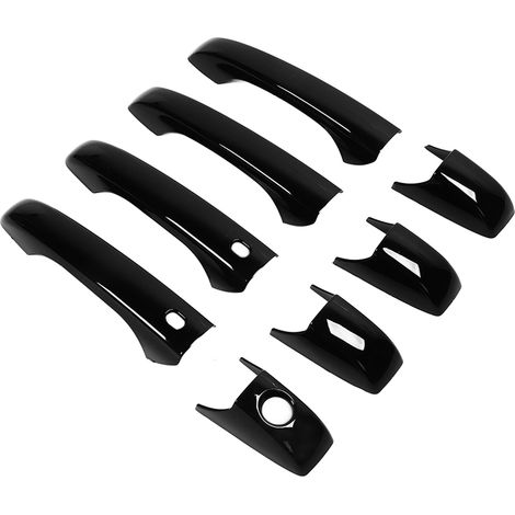 8-teiliges, glänzend schwarzes Ersatz-Türgriff-Zierleistenset für Jeep Patriot, Grand Cherokee und Durango (1/5)