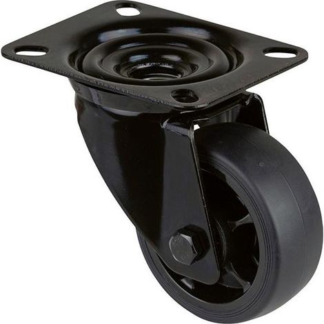 Rueda  giratoria  D.80mm  Cap.100kg  Placa  Ku.  L104xB80mm  BS  ROLLEN (1/3)