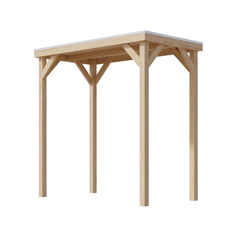 Cubeco Pavillon halb natur 231x124x243cm