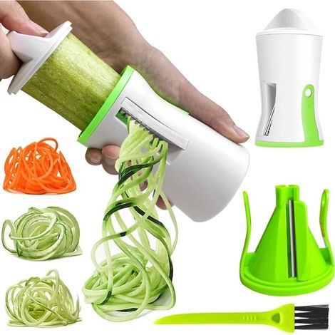 Bardusch-Spiraliseur légumes 2 en 1, spaghettis/julienne/rubans, courgettes/nouilles. (1/4)