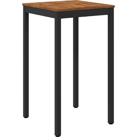 Mesa de Bar para Jardín Natural y negro 60 x 60,5 x 105 cm vidaXL