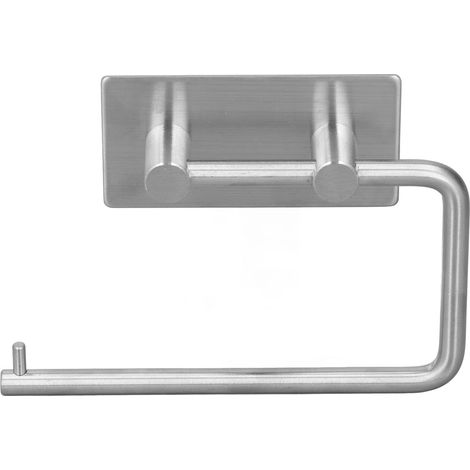 Porte-rouleau de papier toilette sans clous en acier inoxydable 304, noir brossé, sans perçage ni clous. (1/5)