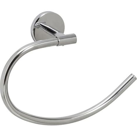 Porte-serviette - JUANIO - En forme de C - Acier inoxydable - Gris - 22x7x16 cm (1/4)