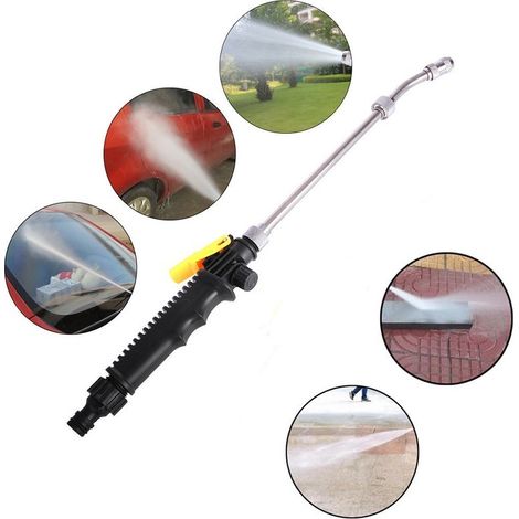 Pistolet Nettoyeur Haute Pression 48cm pour Arrosage Jardin Voiture Compatible Tuyau Spray Puissant Durable Métal Résistant (1/5)