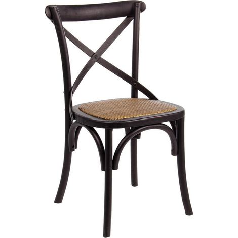 SEDIA NERA 50.5X52X87H CM DI BIZZOTTO MOD. CROSS (1/5)